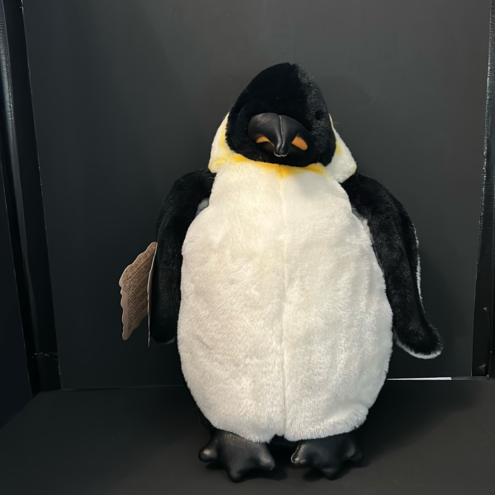 NWT-Folkmanis - Folktails Emperor Penguin Puppet with a Tale, Large 14” Tall